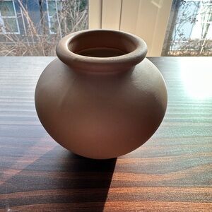 Small terracotta color vase